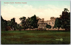 Dundurn Castle Hamilton Canada Mansion Grounds Trees Landscape Postcard