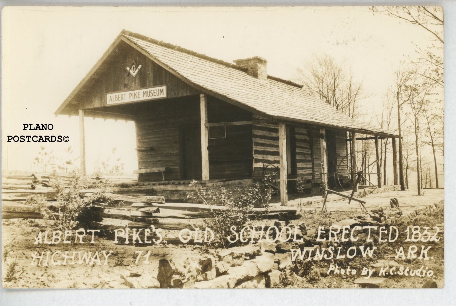 Winslow Arkansas Albert Pike S Old School Rppc Real Photo