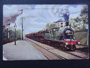 Steam Locomotive S.E.& C.R. South Eastern & Chatham BOAT EXPRESS c1905 Postcard