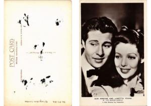 CPA AK Don Ameche and Loretta Young FILM STAR (591057)