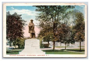 General Spinner Monument Myers Park Herkimer New York NY WB Postcard S13