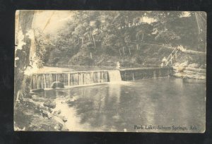 SILOAM SPRINGS ARKANSAS PARK LAKE DAM FALLS VINTAGE POSTCARD