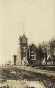 PC CPA U.S. IOWA, SIOUX CENTER, REF.CHURCH, VINTAGE REAL PHOTO POSTCARD (b4515)