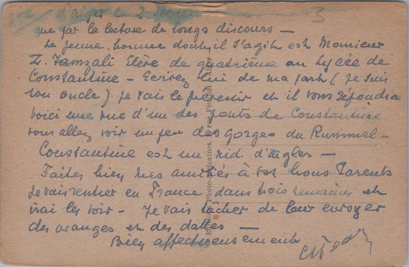 Algeria Constantine Pont Sidi-Rached Vintage Postcard C336