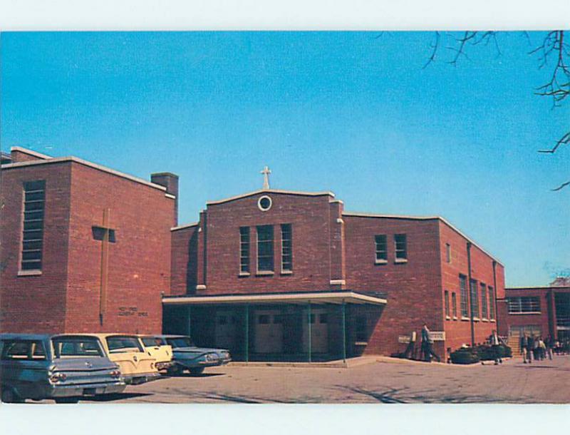 Unused Pre-1980 OLD CARS & CHURCH SCENE Dover Delaware DE p3256