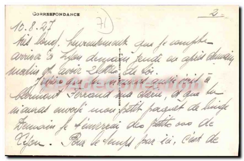 Old Postcard Chalon sur Saone War Memorial