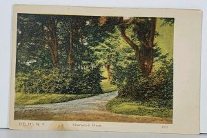 NY Delhi, Sherwood Place New York c1917 to Phillipsburg NJ Postcard J18