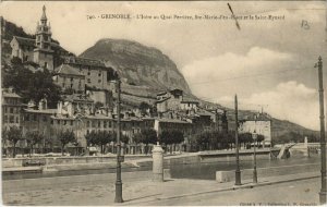 CPA GRENOBLE L'Isere au Quai Perriere Ste-Marie d'en-Haut (685865)