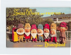 Postcard Snow White & the Seven Dwarfs Disneyland Anaheim California USA
