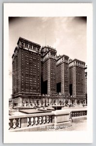 Chicago IL RPPC The Stevens Hotel Illinois Photo Postcard V27