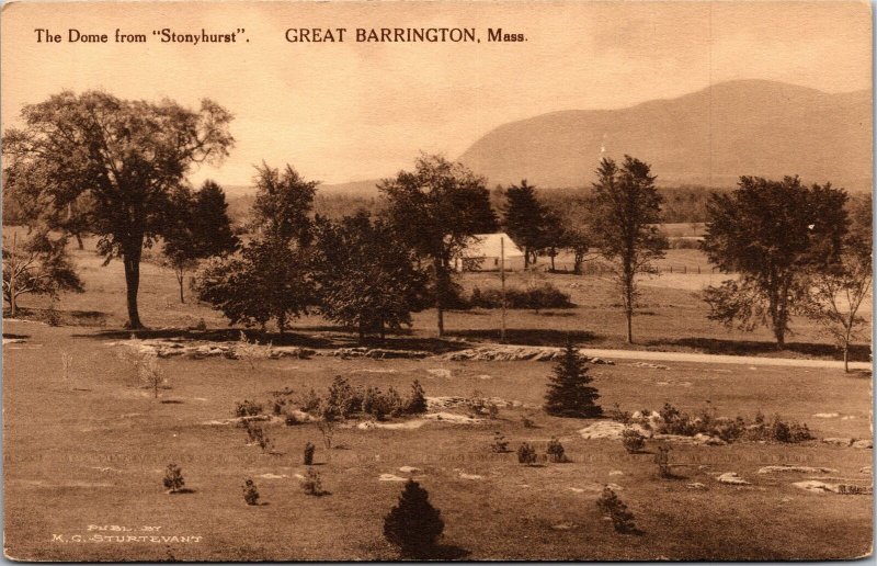Postcard MA Great Barrington - The Dome from Stonyhurst