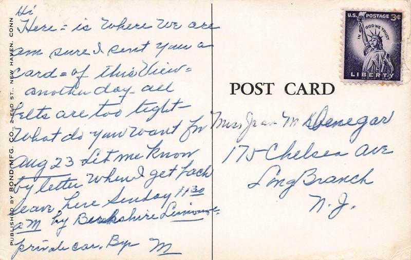 Interlaken Inn, Lakeville, Connecticut, Early Postcard, Used