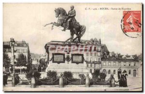 Old Postcard Rouen Statue of Napoleon