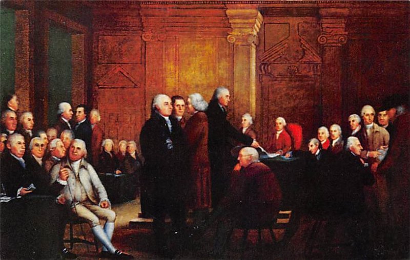 The Congress Voting Independence July 4, 1776 - Philadelphia, Pennsylvania PA  