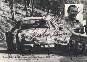 Dieter Kern Rally Racing Cars Driver MULTI 3x Hand Signed Photo