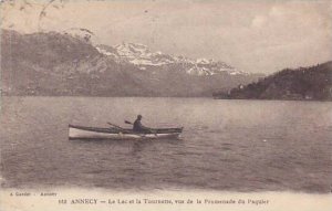 France Annecy Le Lac et la Tournette vus de la Promenade du Paquier 1924