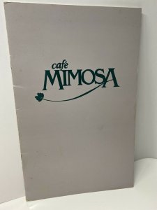 Vintage 80s Cafe Mimosa Restaurant Wine Menu Louisville Kentucky