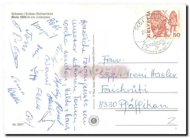 Modern Postcard Gruss aus Bivio