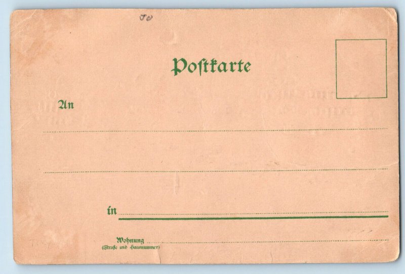 Bavaria England Postcard Greetings from Nuremberg Bridge Hold To Light c1905