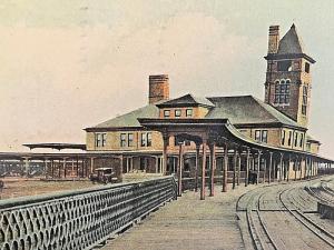 Postcard 1910 View of  N.Y. N.H. Railroad Station, Bridgeport, CT  Y5