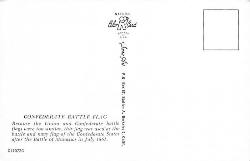 Confederate Battle Flag Unused 