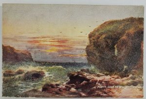 Raphael Tuck PICTURESQUE CORNWALL Oilette Beaded Postcard S8