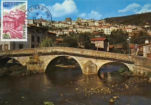 CARTE MAXIMUM : thiers vieux pont sur la durolle - tres bon etat