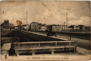 CPA ROANNE Pont sur la Loire et Vue du Coteau (339140)