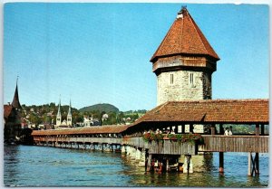 Postcard - Chapel Bridge - Lucerne, Switzerland