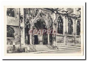 Chaumont Postcard Modern Church of St. John the Baptist sliding side door (16th)