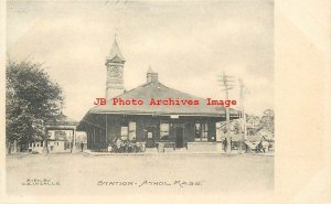 MA, Athol, Massachusetts, Depot, Railroad Station, Albertype