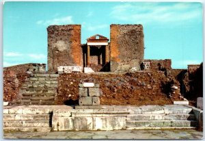 Postcard - Temple of the Fortune Augusta, Excavations - Pompei, Italy