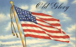 Old Glory - 48 Star US - American Flag - Linen