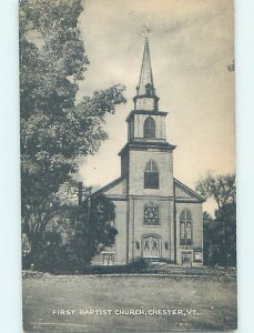 Divided-back CHURCH SCENE Chester Vermont VT AD1259