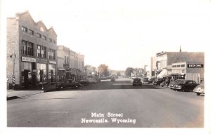 Newcastle Wyoming Main Street Real Photo Vintage Postcard AA59471