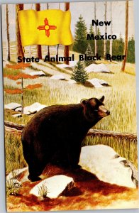 Postcard New Mexico State Animal Black Bear