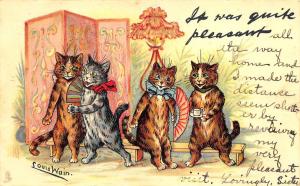 Louis Wain Cats It was quite pleasant  Raphael Tuck #1003 Postcard