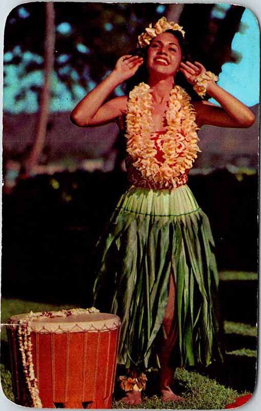 Postcard PEOPLE SCENE State of Hawaii HI AK7382