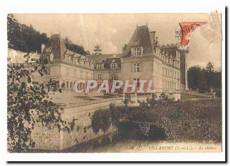 Old Postcard Villandry Chateau