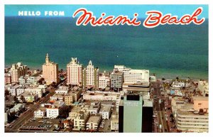 Postcard AERIAL VIEW SCENE Miami Beach Florida FL AS0098