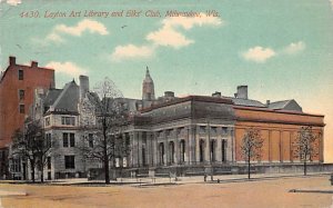 Layton Art Library And Elks Club Milwaukee WI USA Postcard