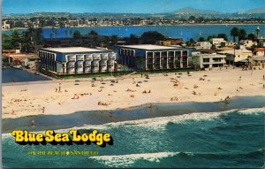USA Blue Sea Lodge San Diego California Chrome Postcard 09.99