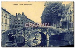 Old Postcard Bruges Pont Des Capucins