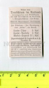 428134 GERMANY village Vintage Tobacco Card w/ ADVERTISING