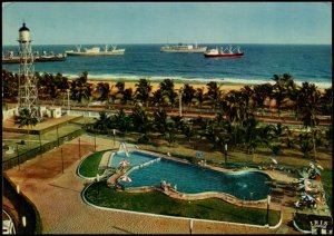 Togo Post card - La Piscine et les jardins de Hotel le Benin, Lome, unused