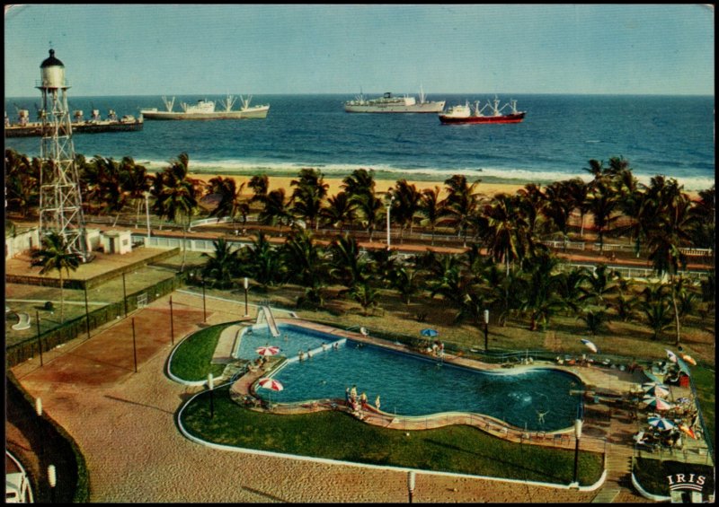 Togo Post card - La Piscine et les jardins de Hotel le Benin, Lome, unused