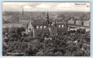 RPPC View from Bredablick Skansen SWEDEN Postcard