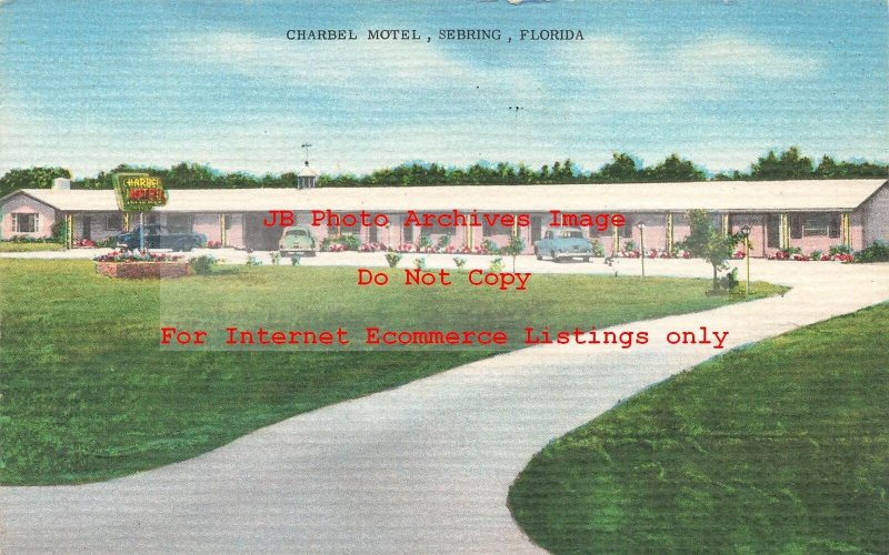 FL, Sebring, Florida, Charbel Motel, Exterior View, Hartman Litho Pub No 50764