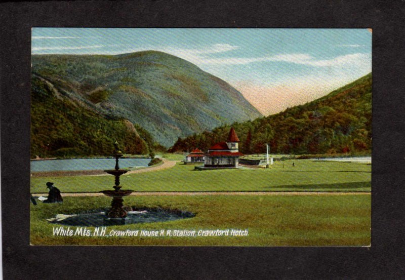 NH Crawford Notch House Railroad Road Train Station Depot White Mt New Hampshire