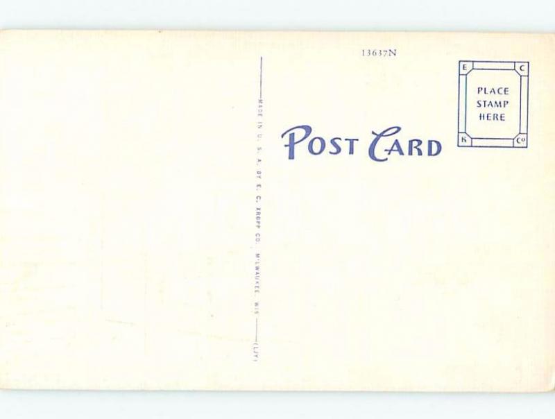 Linen black americana postcard ho4083